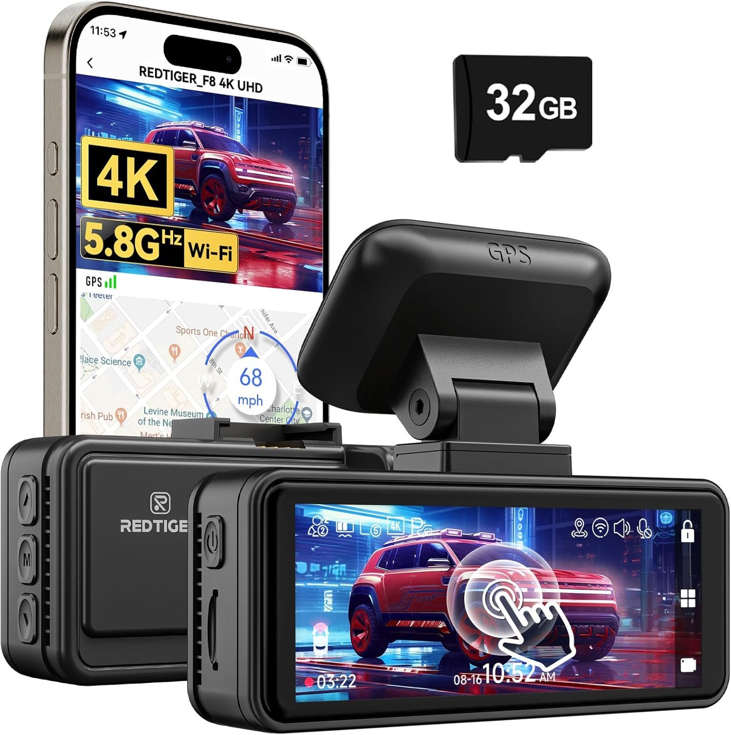 Read more about the article 【折后价:$64.99 Prime包邮】REDTIGER 4K 行车记录仪