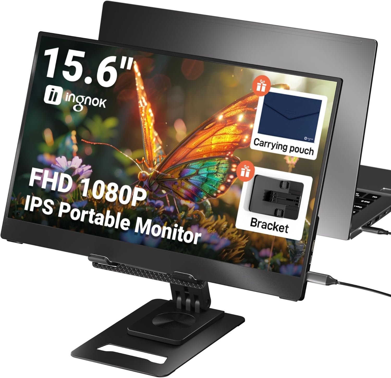 Read more about the article 【折后价:$49.99 Prime包邮】便携式超薄 15.6 英寸 FHD IPS 笔记本电脑屏幕扩展器